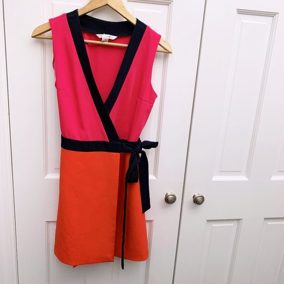 Diane von Furstenberg Gracie Color Block Wrap Dress - Picture 5 of 8